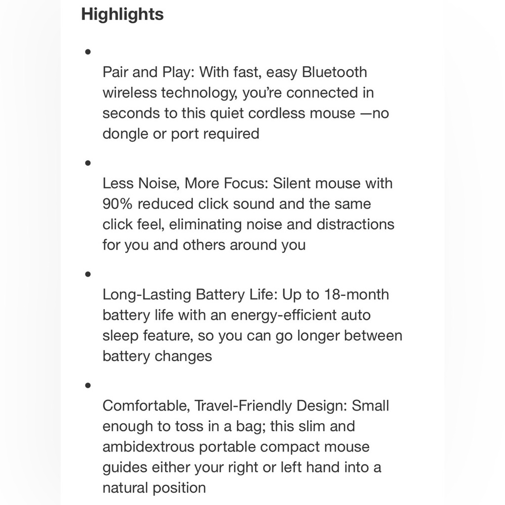 Logitech M240 Wireless Mouse- Lavender: Bluetooth and Lightweight Design NWT - Picture 3 of 9